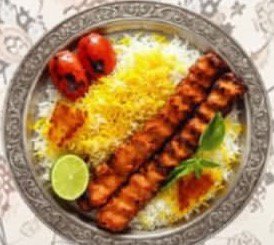 كباب دجاج مع أرز