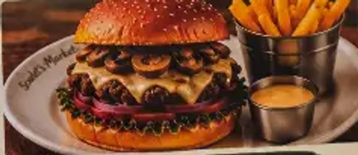 Mushroom Swiss Burger (Smash)