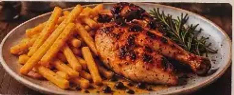 Half Grilled Chicken with Fries
