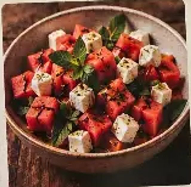 Watermelon Salad with Feta & Mint