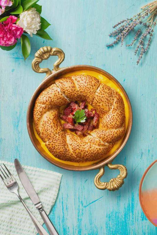 Simit with Cheese & Sucuk