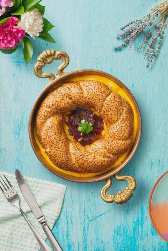 Simit with Cheese & Pastrami